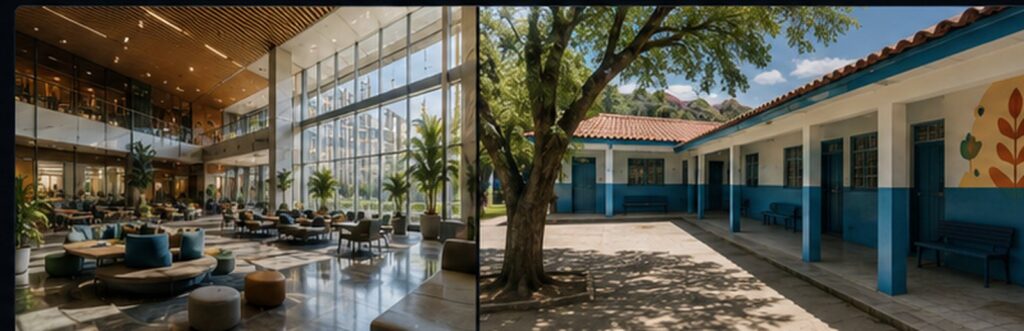 Criação de diferentes ambientes escolares utilizando Inteligência Artificial