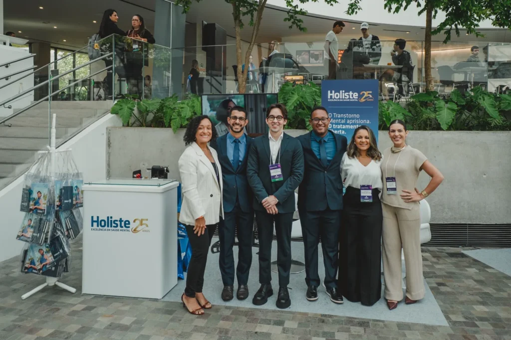 Networking no espaço da Holiste durante o Congresso Einstein de Psiquiatria