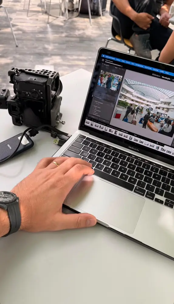 Fotografia e vídeo durante evento