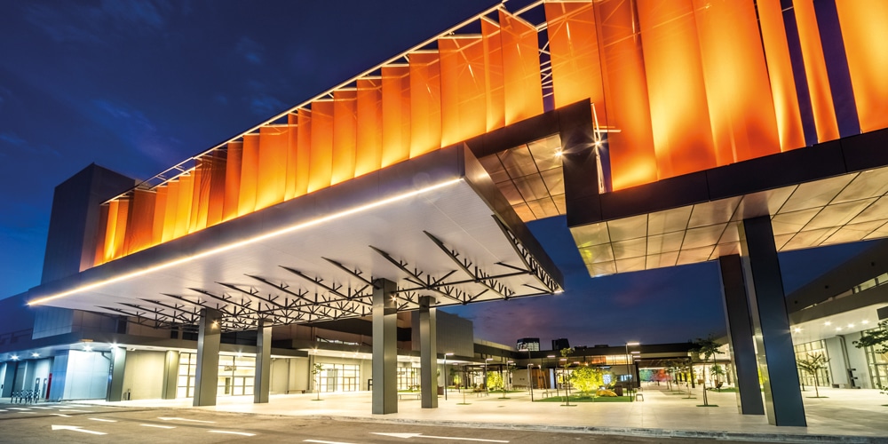 Entrada do Expo Transamerica em São Paulo para cobertura audiovisual de convenções e feiras