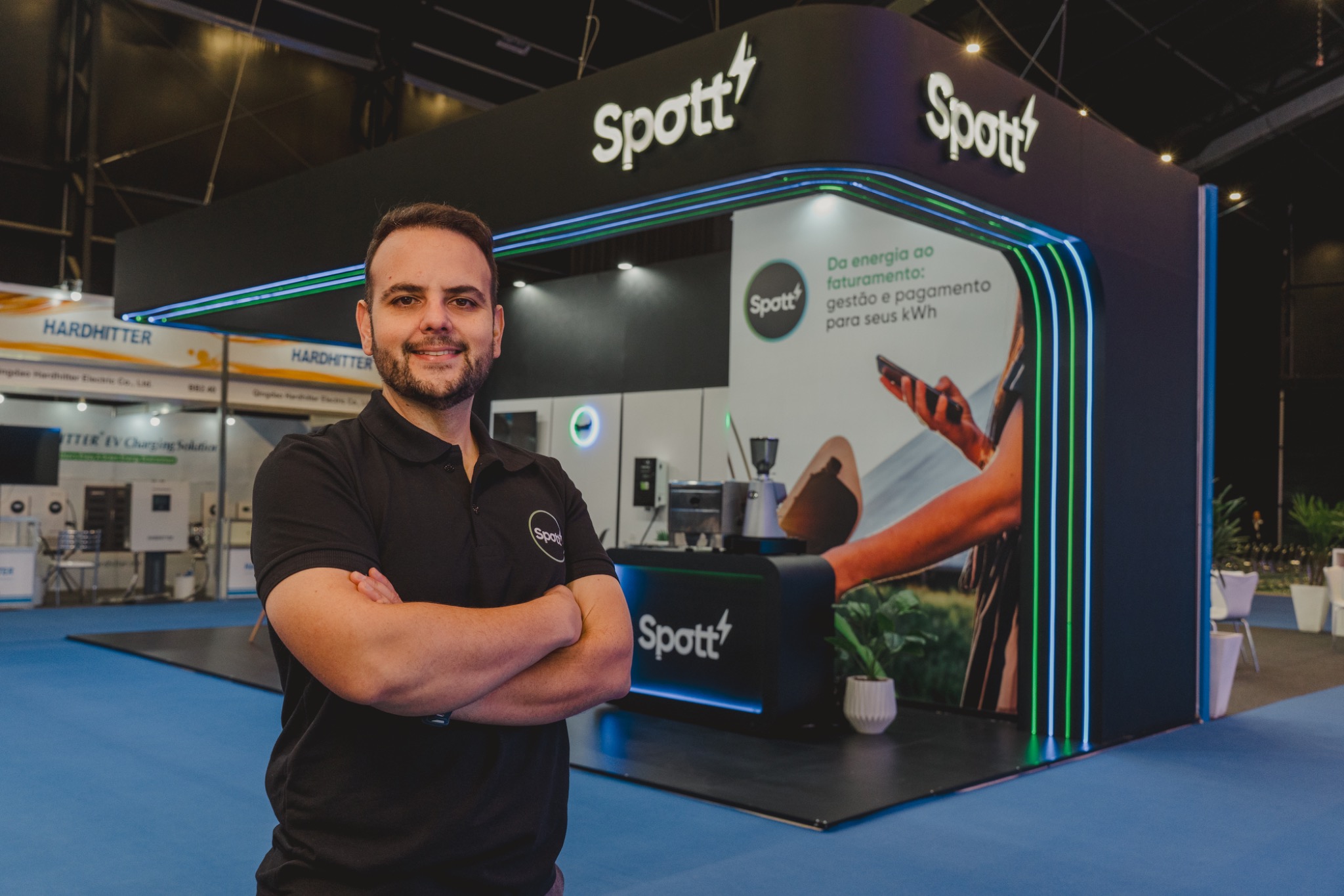Estande da Spott em feira corporativa